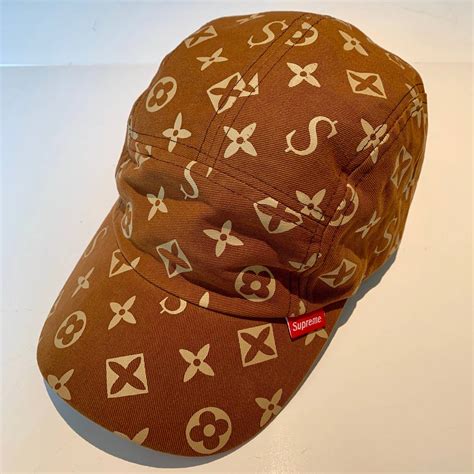 supreme lv cap 2001|Supreme Supreme OG monogram LV camp cap 2000 / 2001 rare .